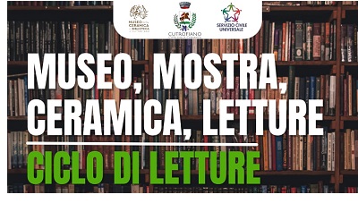 DAL 14 AL 17 AGOSTO 2024, DALLE ORE 20 ALLE ORE 21, PRESSO LA BIBLIOTECA COMUNALE  SI TERRA' L'EVENTO "MUSEO, MOSTRA, CERAMICA, LETTURE"